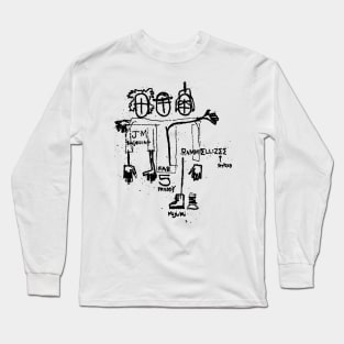 Three Amigos Doodle Black Long Sleeve T-Shirt